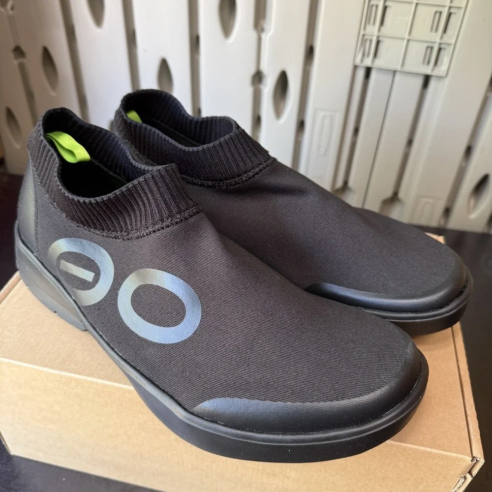 Oofos OOmg EeZee Mid Shoes Sneakers Men's Size 12.5 Black Green Comfort